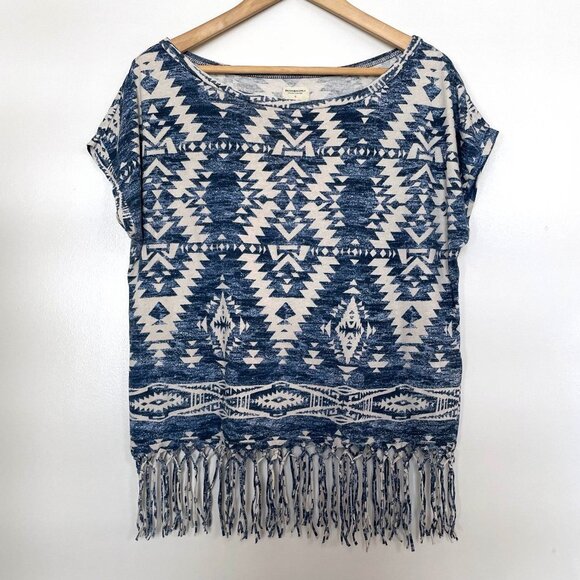 Denim & Supply Ralph Lauren Aztec Fringe Boxy Tee - Picture 1 of 5